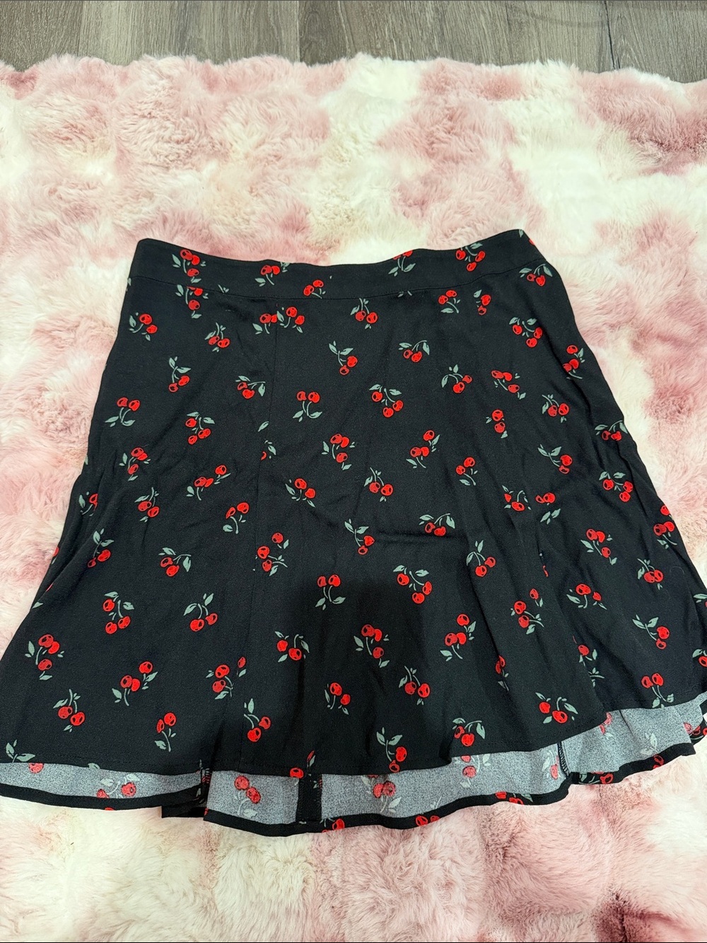 Reformation Black Cherry Skater Skirt